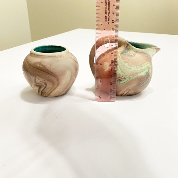 Vintage Pottery Garden of the Gods/Seven Falls Colorado Pottery Cream and Sugar - Picture 2 of 12